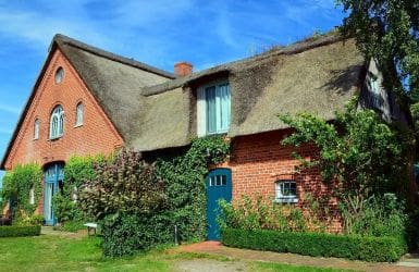 house with thatched roof